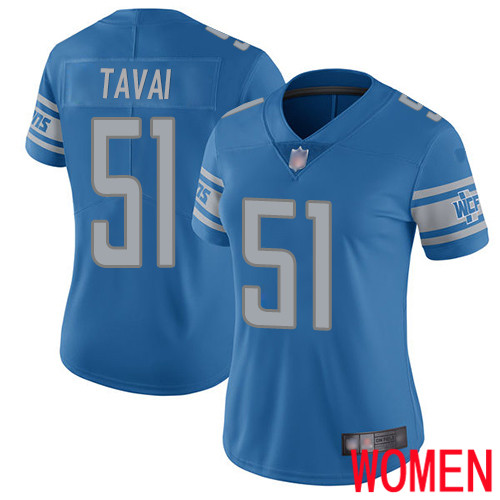 Detroit Lions Limited Blue Women Jahlani Tavai Home Jersey NFL Football 51 Vapor Untouchable